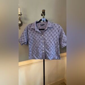 GAP Lavender‎ Eyelet Blouse